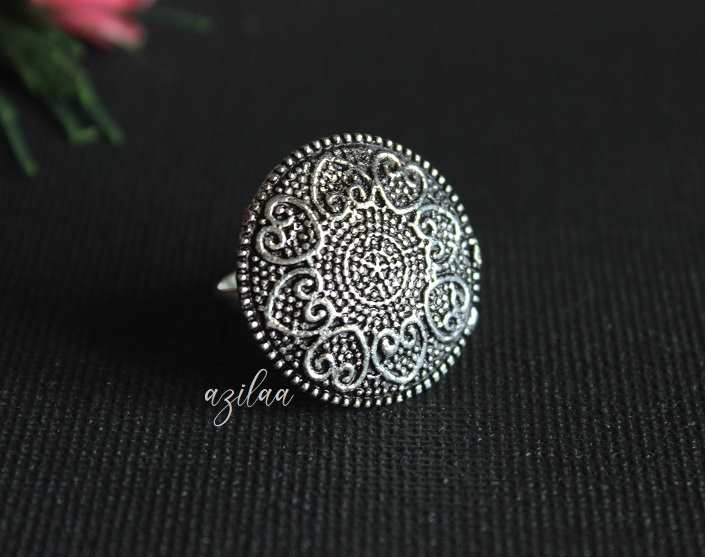 Artisan handcrafted Sterling silver adjustable ring