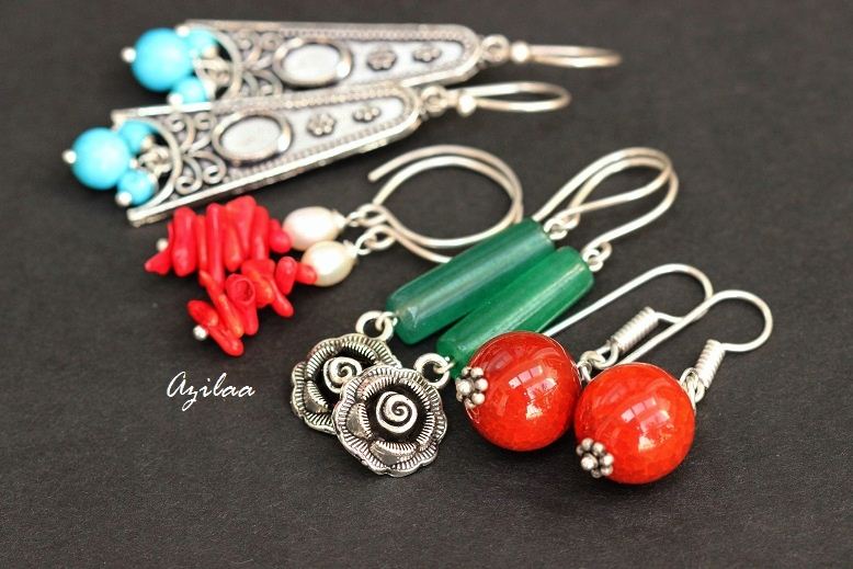 Blue Lapis lazuli earrings - Lapis pearl silver earrings