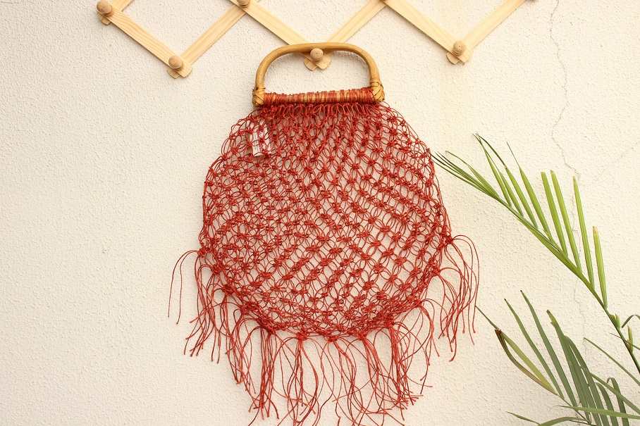 Eco friendly sustainable handmade natural fiber bag