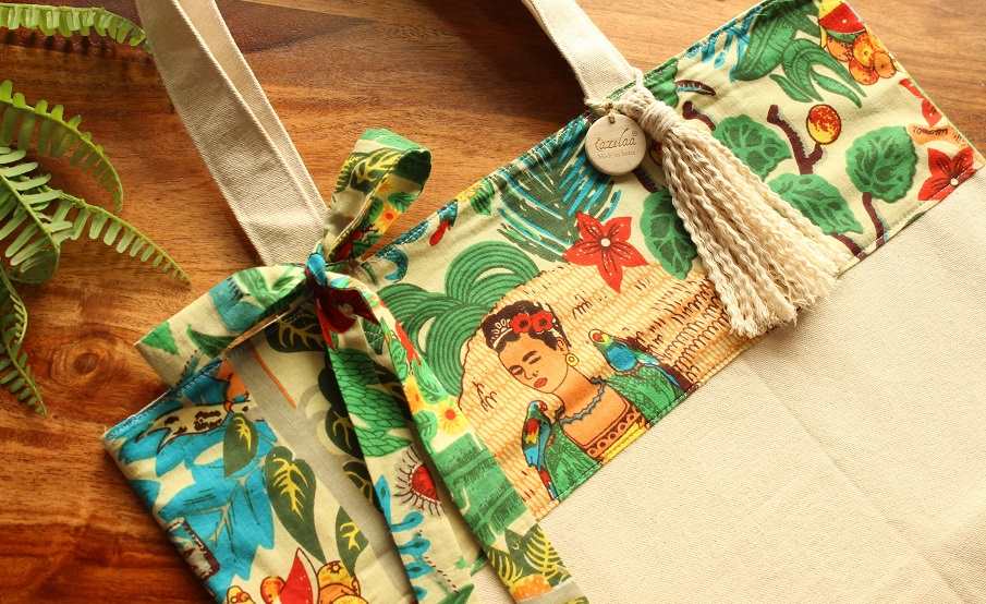 Eco friendly sustainable handmade sturdy canvas bag set