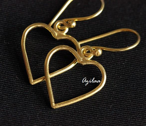 Golden heart Earring