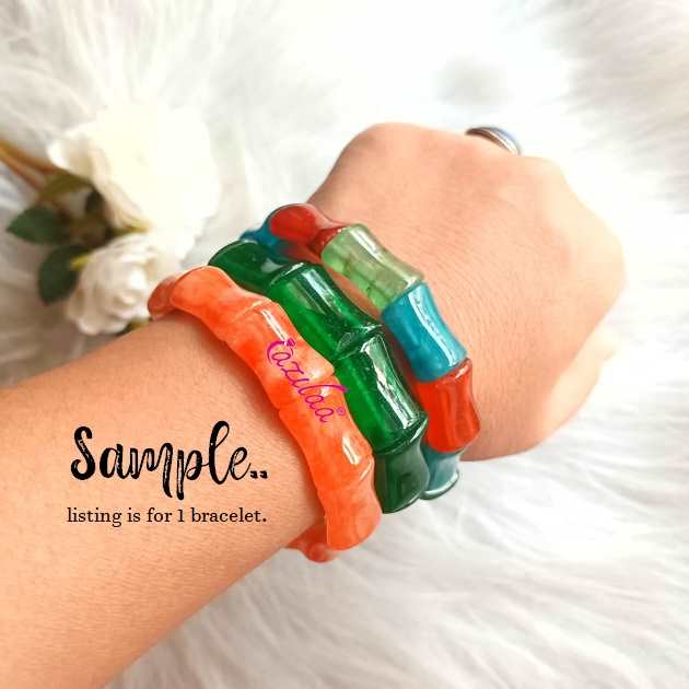 Gorgeous green gemstone handmade bracelet 1