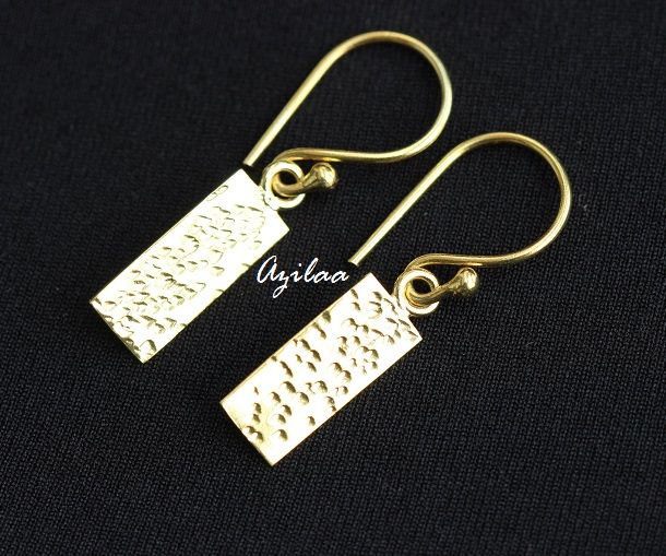 Modern designer sterling silver gold plated handmade earrings