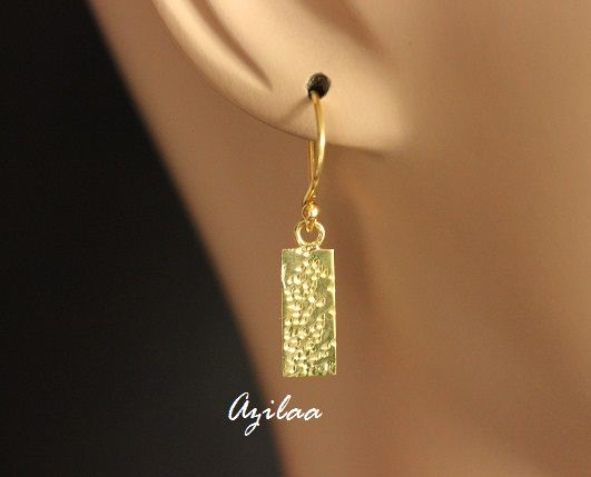 Modern designer sterling silver gold plated handmade earrings