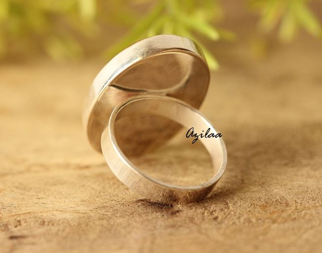 Pink Artisan sterling silver gemstone handmade ring