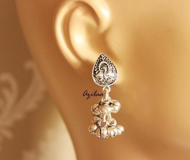 Statement Ethnic silver tone handmade designer necklace set